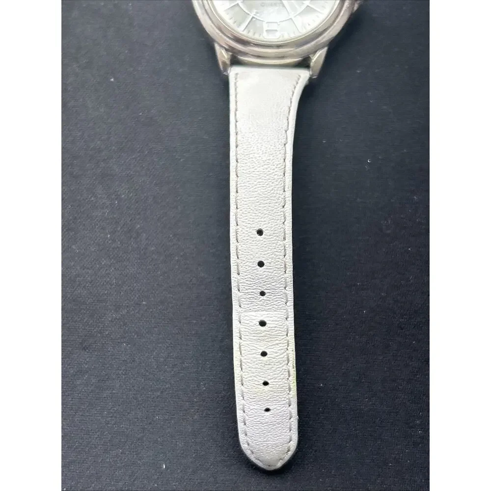 Silver Tone Pearlized Dial Women’s Quartz Watch